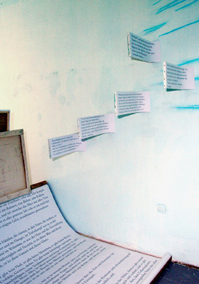 Installation "Ans Meer", 2003, masc foundation, Wien